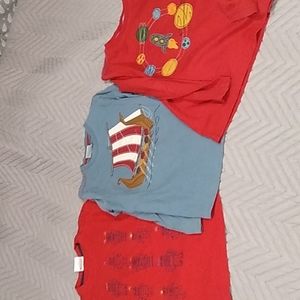 3 boys Hanna andersson long sleeve shirts size 130/US 8 robots viking space